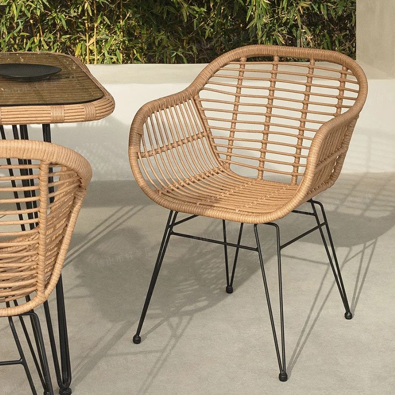 Outdoor Furniture Rh - MOMO Ins Rattan Outdoor Balcony Three