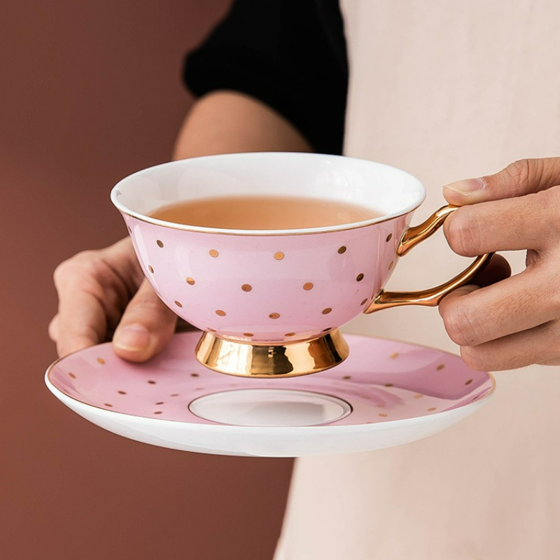 Ceramic Pink Coffee Mugs with  - Bistro Table Set review and price