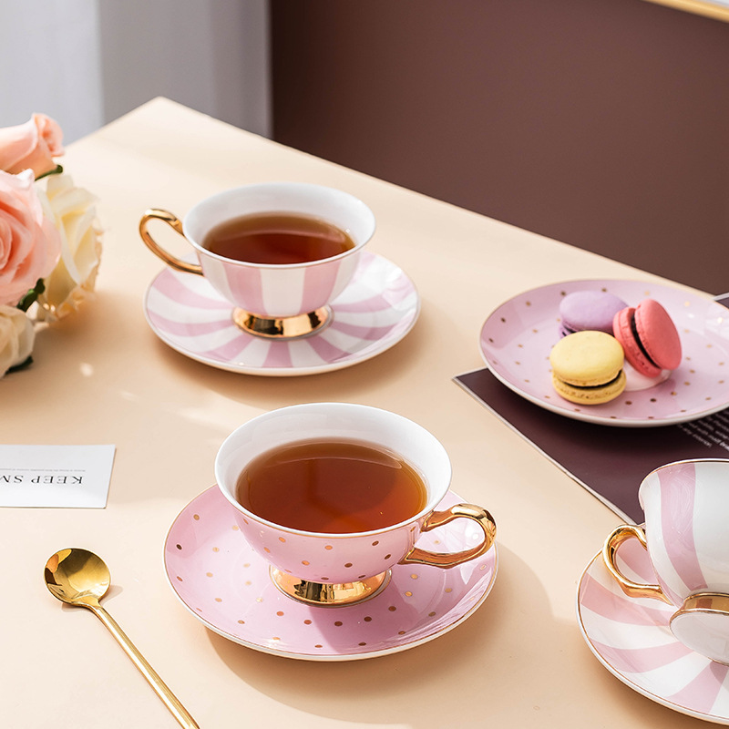Ceramic Pink Coffee Mugs with  - Bistro Table Set review and price