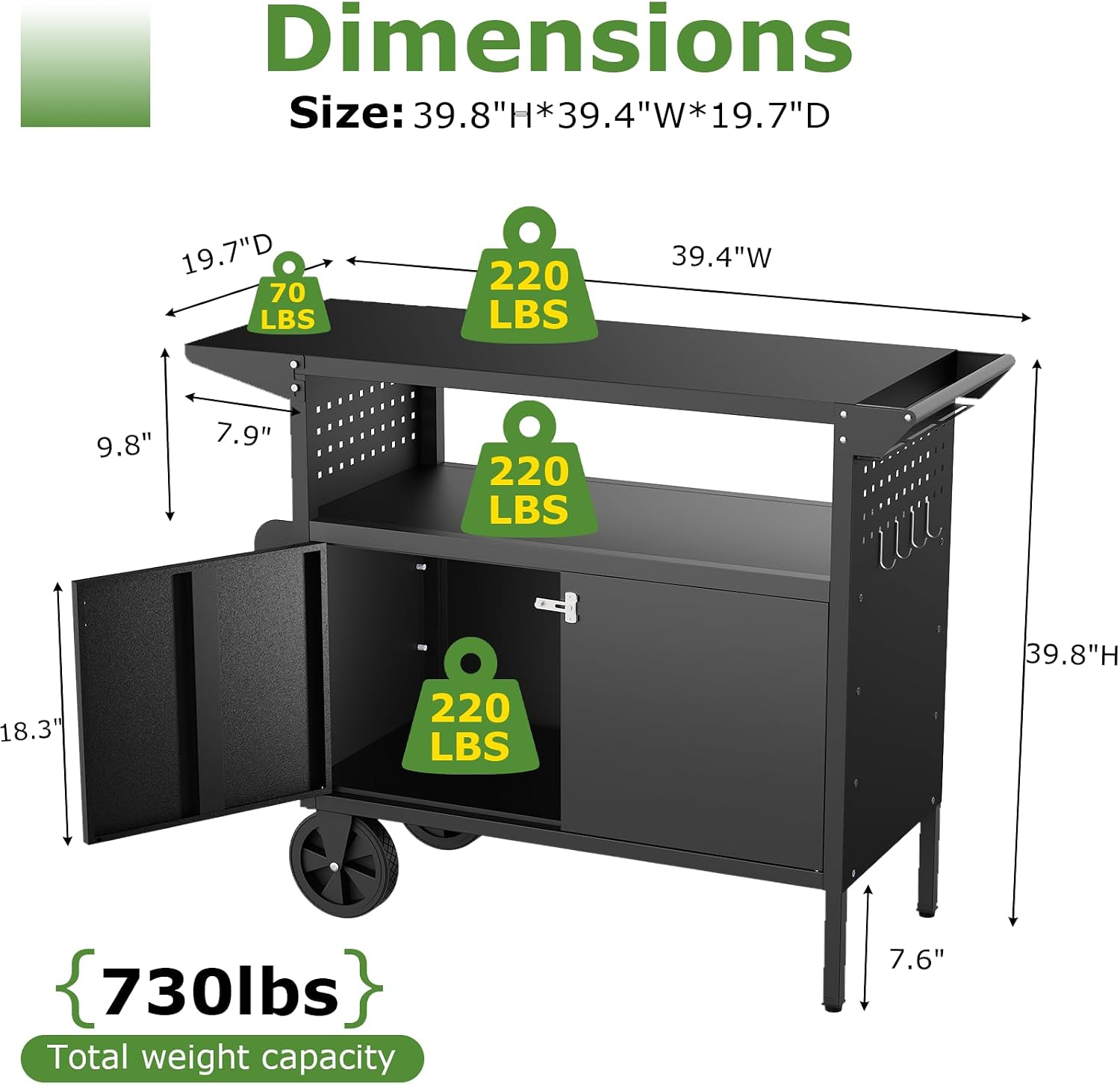 Outdoor Grill Cart Table With  - Outdoor Furniture European review and price