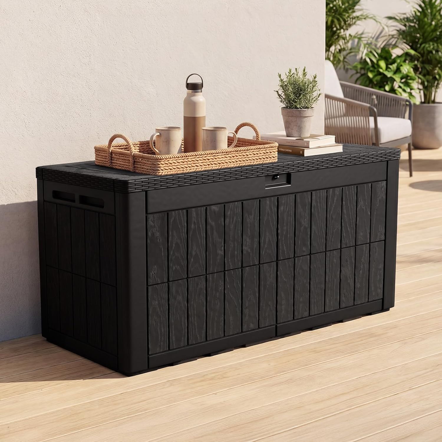 120 Gallon Resin Deck Box, Wea - Outdoor Furniture Resin review and price