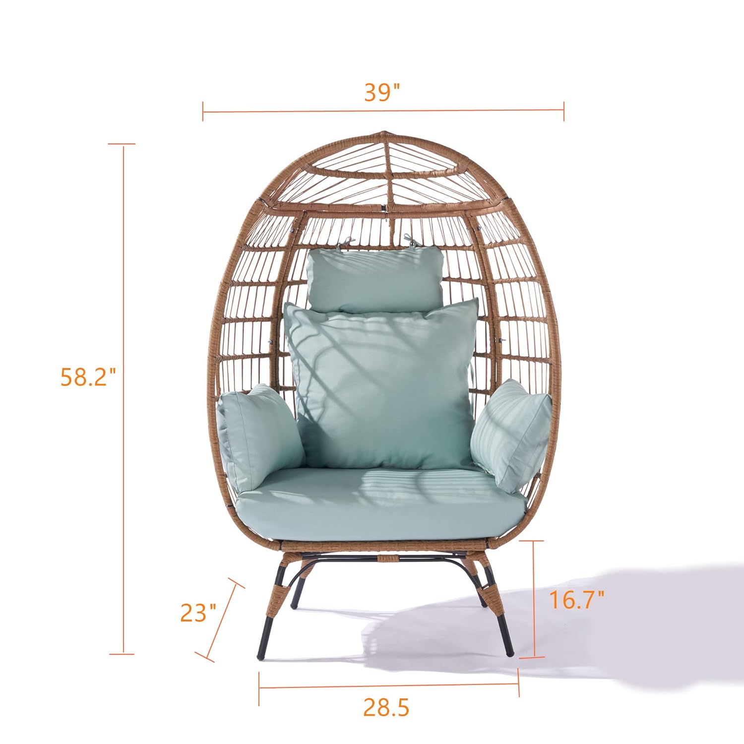 Oversized Egg Chair Wicker Lou - Outdoor Furniture Xl review and price