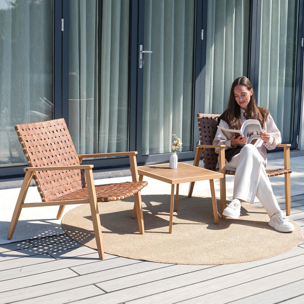 3 Piece Patio Bistro Set, Outd - Bistro Table Set review and price