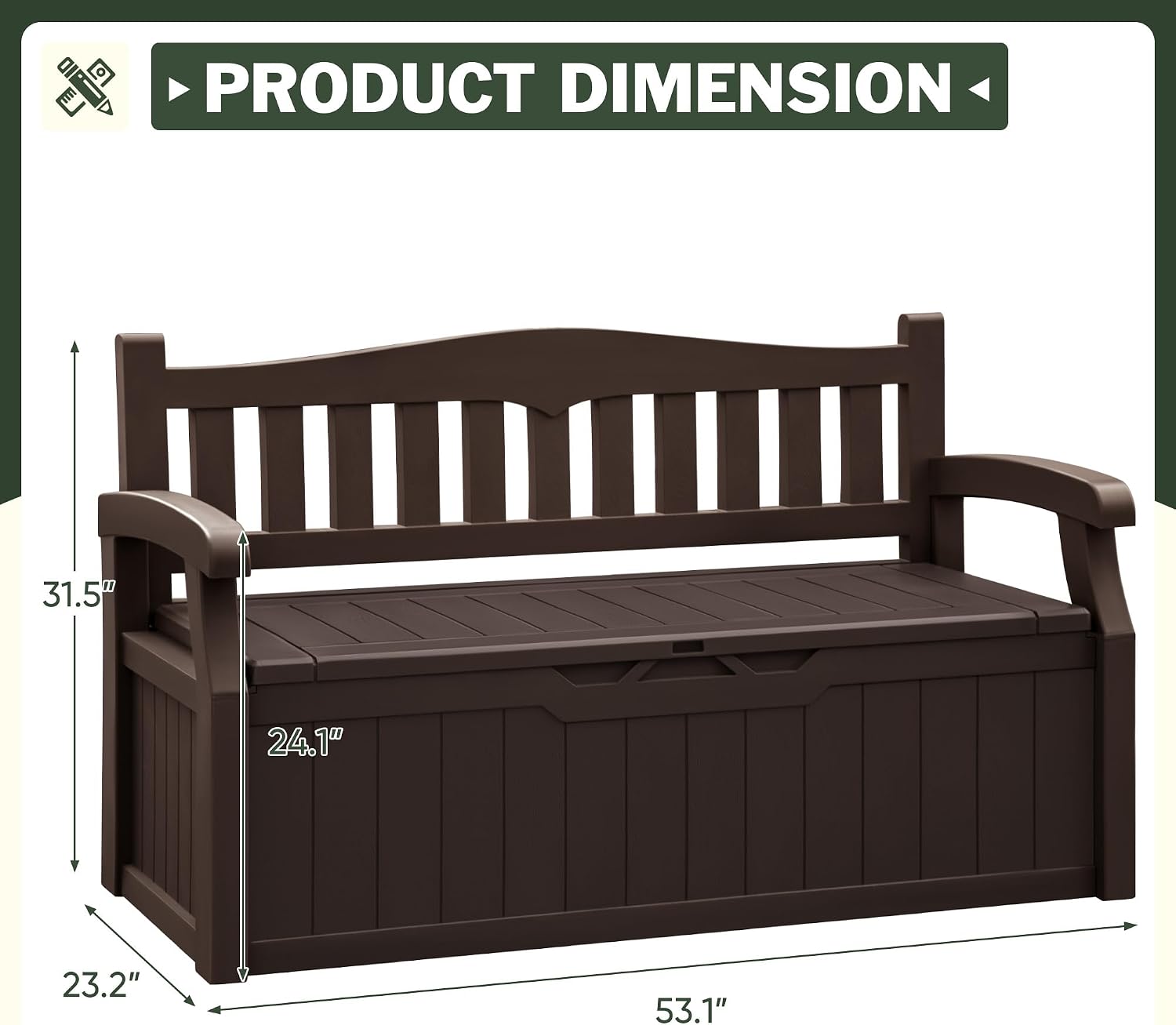 Outdoor Storage Bench Eighty G - Outdoor Furniture Resin review and price